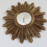 Golden sun mirror witch eye years 60 70 - 25x25cm