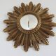 Miroir soleil doré oeil de sorcière années 60/70 - 25x25cm