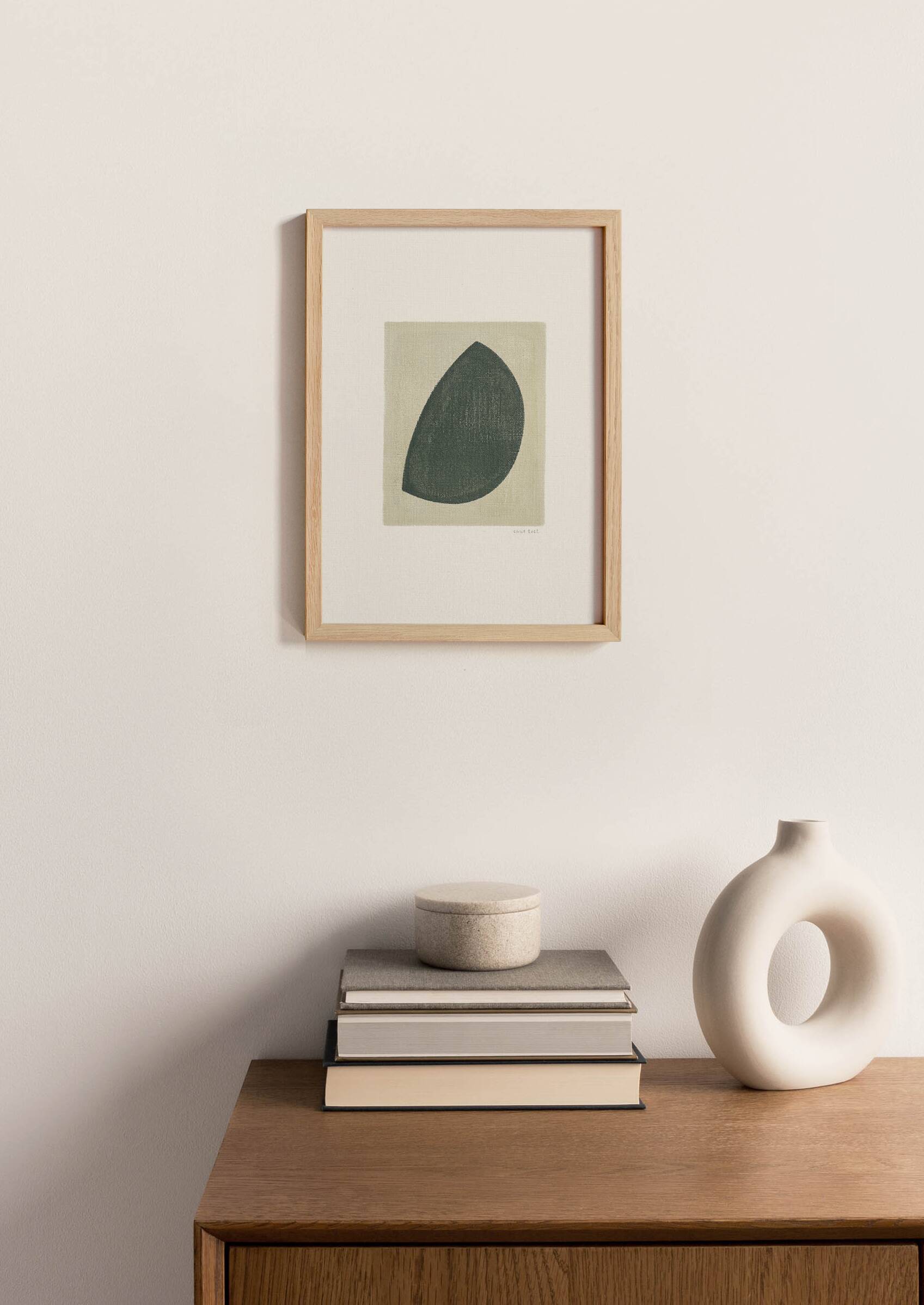 Abstract painting on M650 paper, signed Eawy