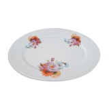 Plat de service ovale à décor floral