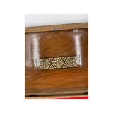 Large Persian marquetry box inlaid with its key