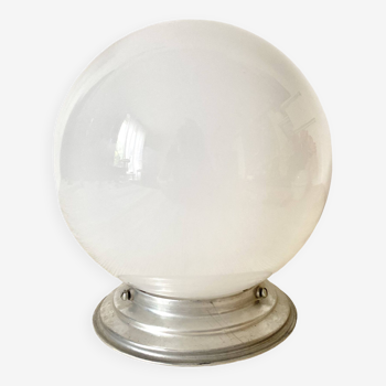 Art deco opaline ball ceiling light