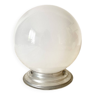 Art deco opaline ball ceiling light