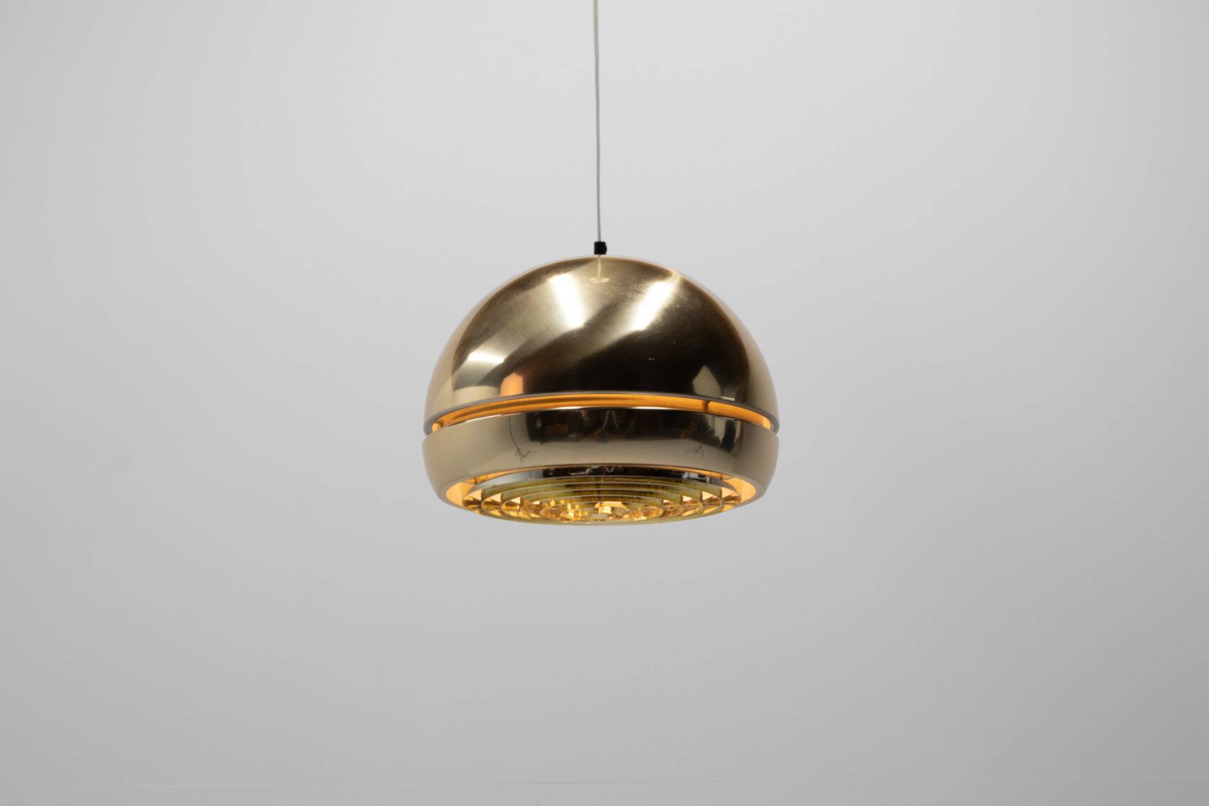 Mid- Century golden pendant lamp, Sweden