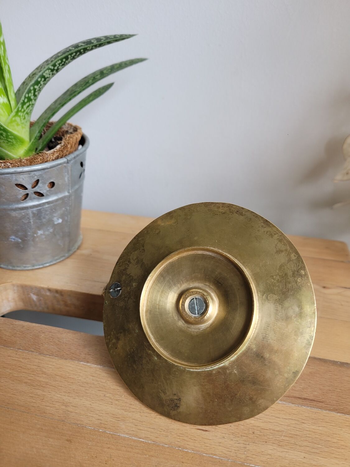 Brass cellar rat candle holder
