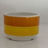 7 cups and under cups, Gien earthenware seventies décor, 1970