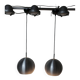 Pair of functional 70's aluminum ball pendants