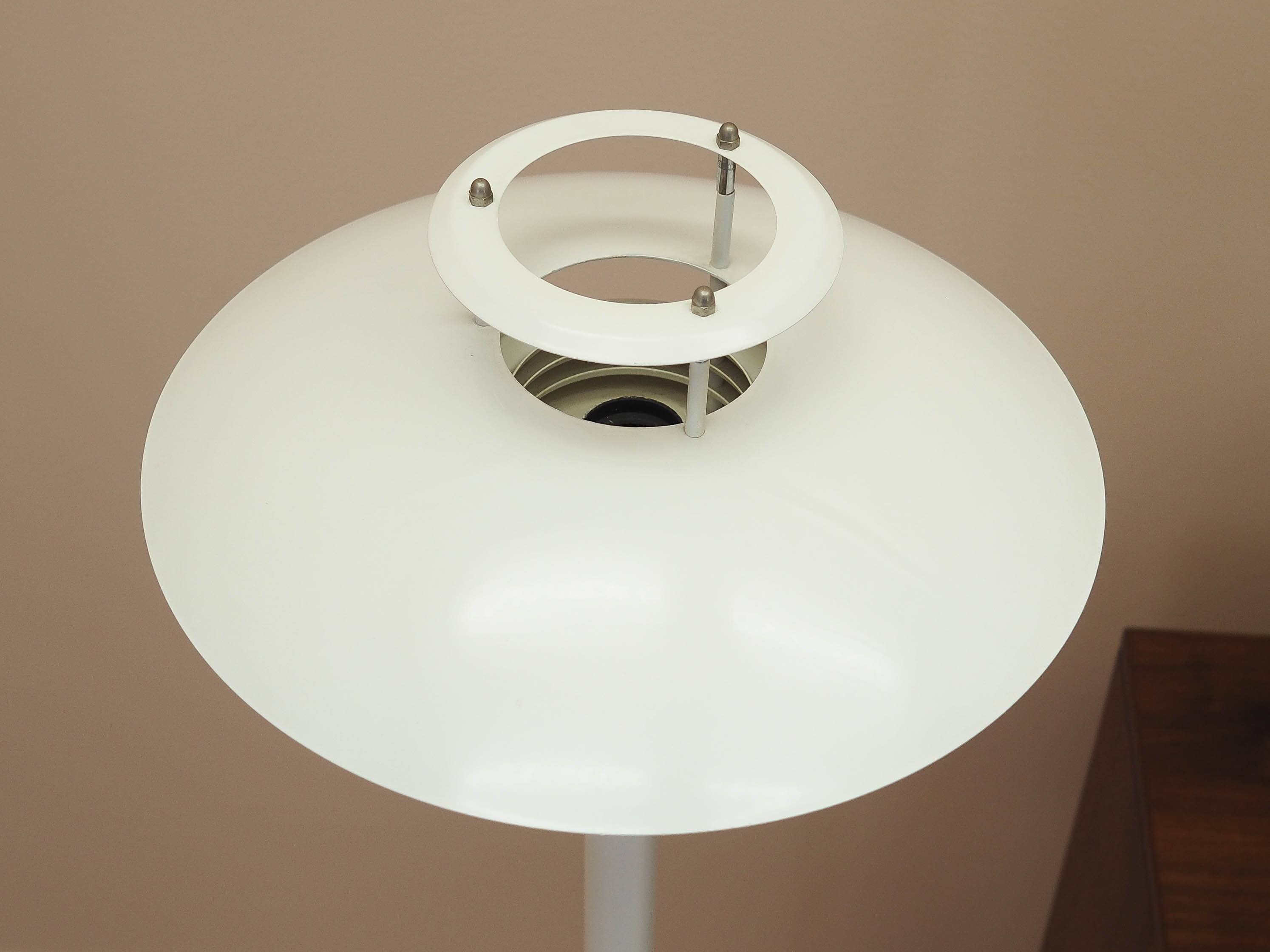 White metal floor lamp, Danish Modern, 1970s