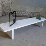 large white Formica coffee table, 1980