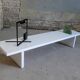 large white Formica coffee table, 1980