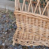 Antique wicker magazine rack