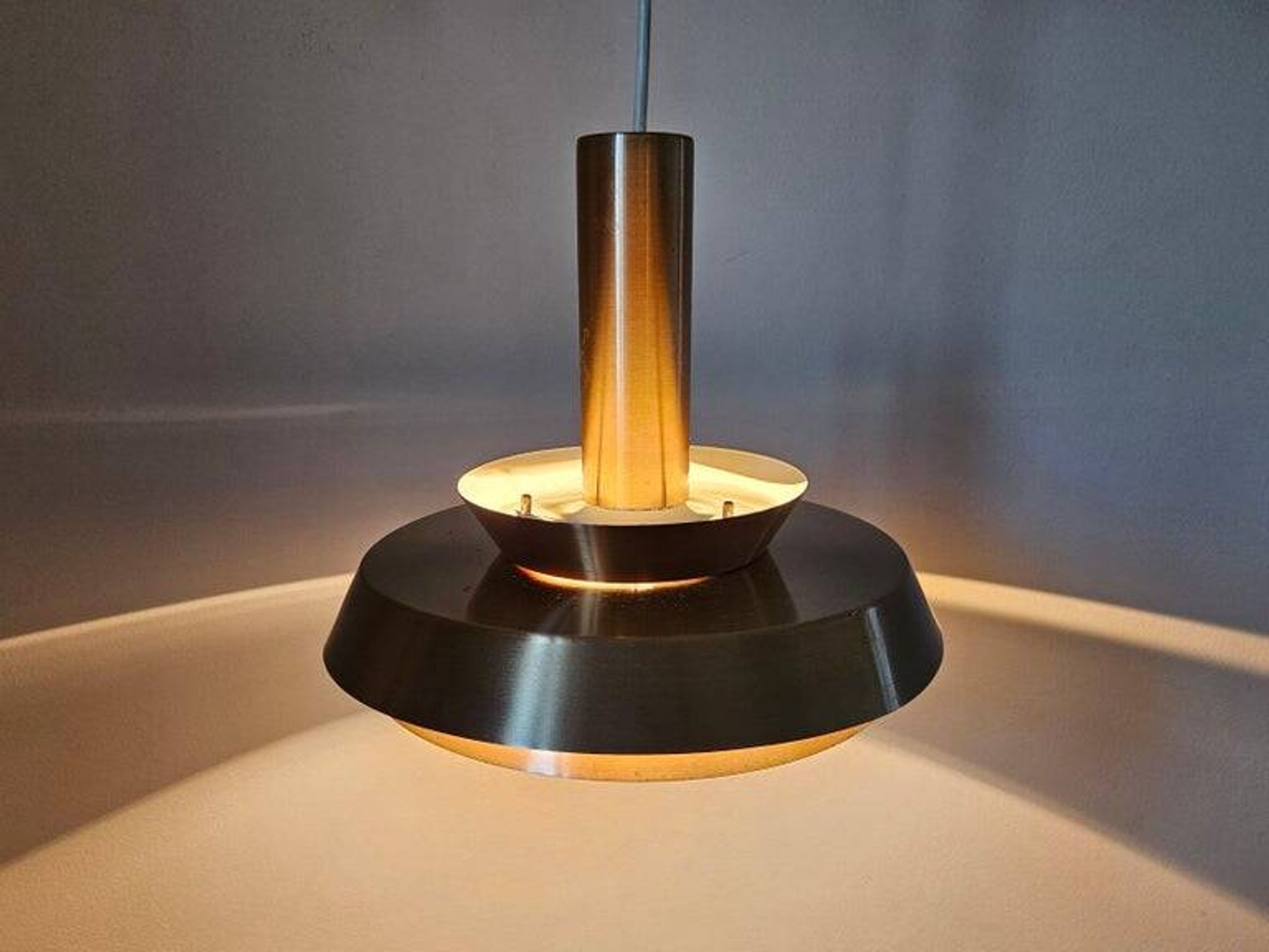 Rare Midcentury Pendant in style of Jo Hammerborg, Denmark, 1970s