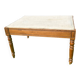 Banc en bois et tissu beige