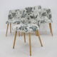 4 chaises de salle à manger Oswald Haerdtl en tissu, Tchécoslovaquie