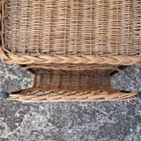 Rattan rolling table