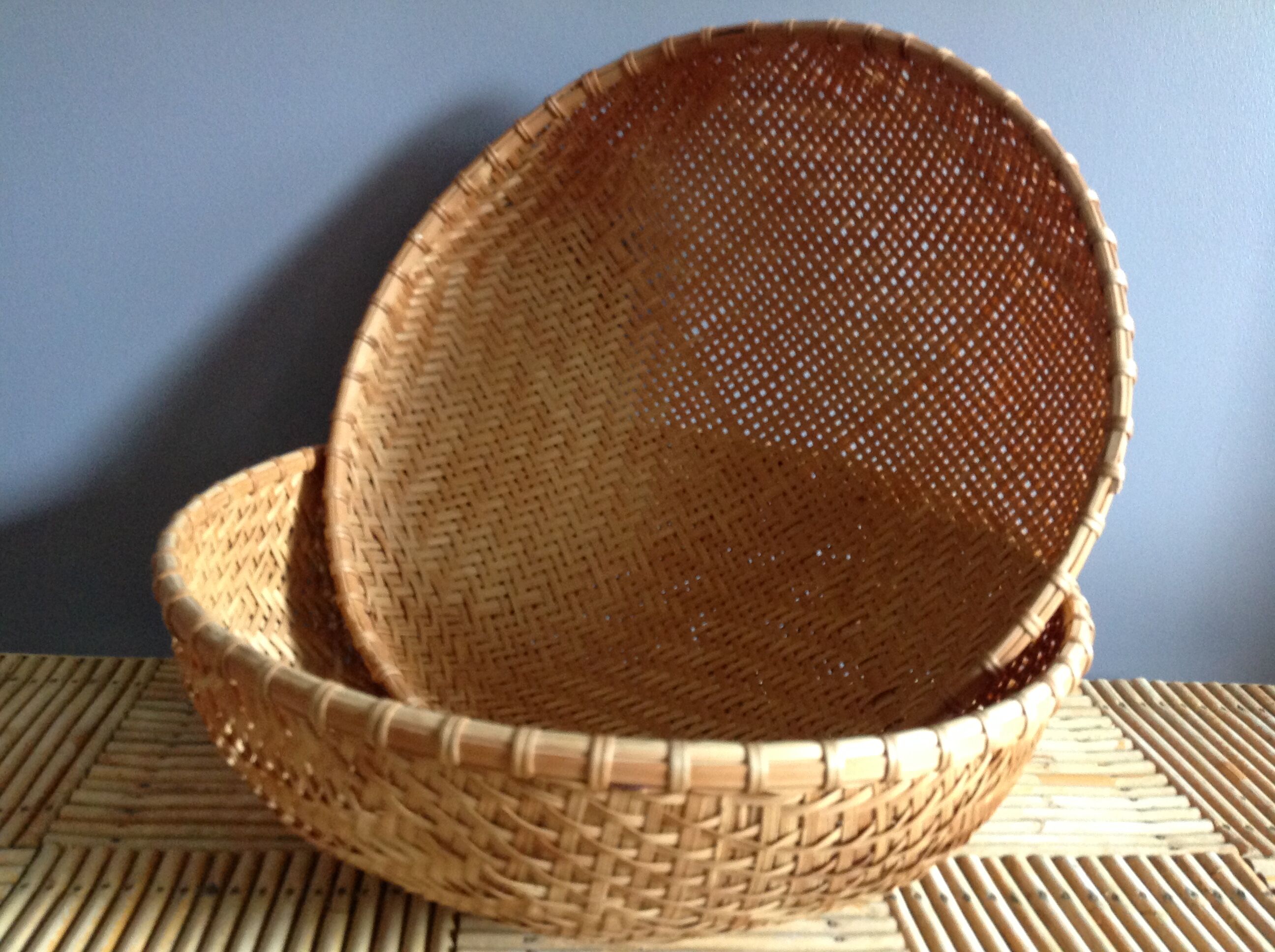 Vintage basket duo