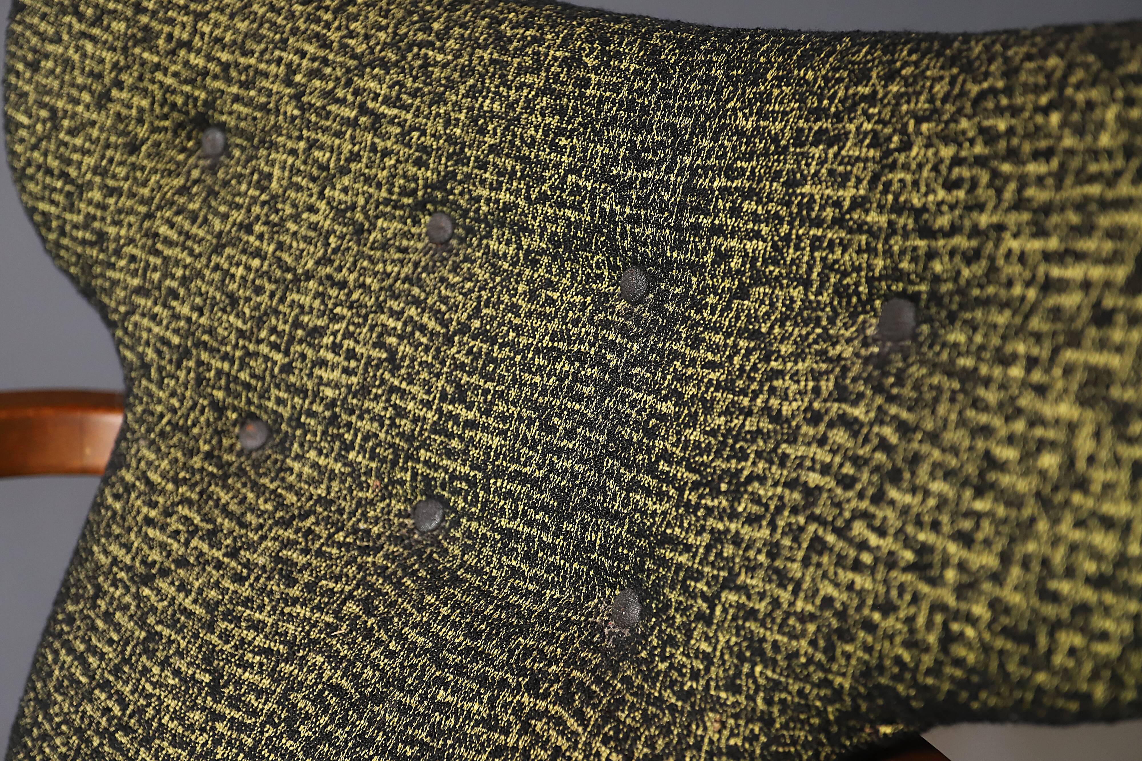 Pair of mid century wingback armchairs, Czechoslovakia, circa 1940´s