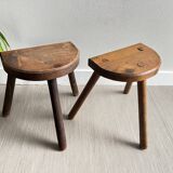 Wooden tripod stools