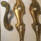 Louis xv style brass crutches and plaques