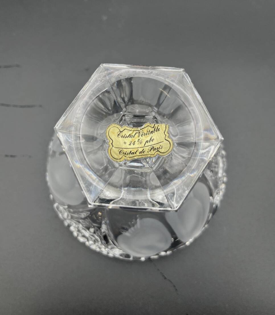 Paris crystal candy box on stand with leaf and fruit decor - 637001