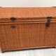 Trunk trunk in canned rattan 50s-60s