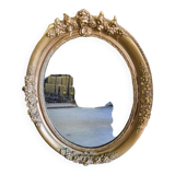 Miroir medaillon dore ovale n° 54