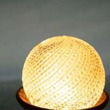 Vintage ceramic table lamp with a space age or bold look, fat lava ceramic from the 1960s.