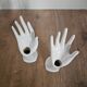 Pair of ceramic hand-held soliflores