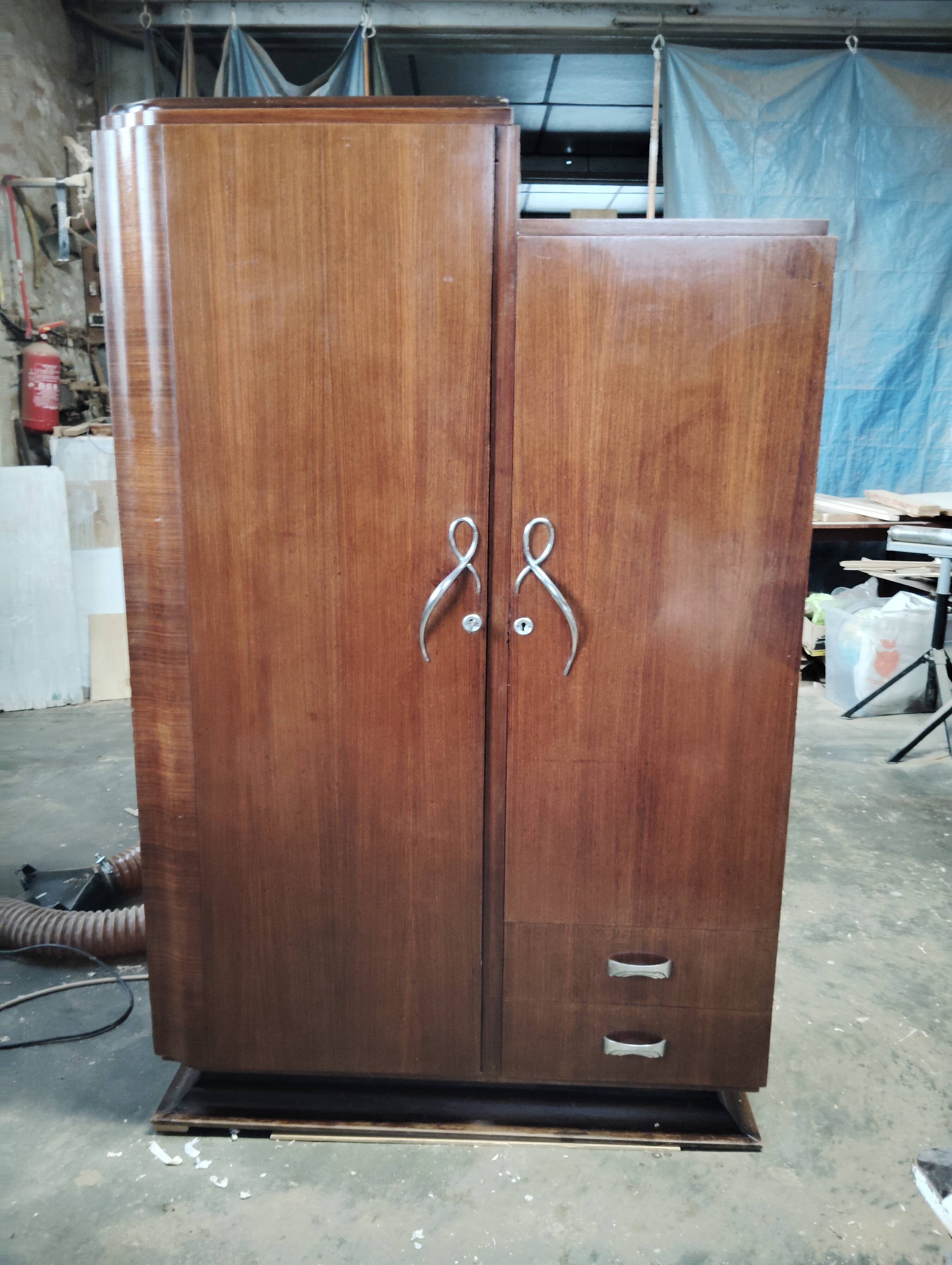 Asymmetrical art deco wardrobe