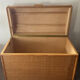 Rattan and wood trunk/box from the 70s-80s.