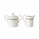 Vintage French ceramic milk jug and lidded jar set