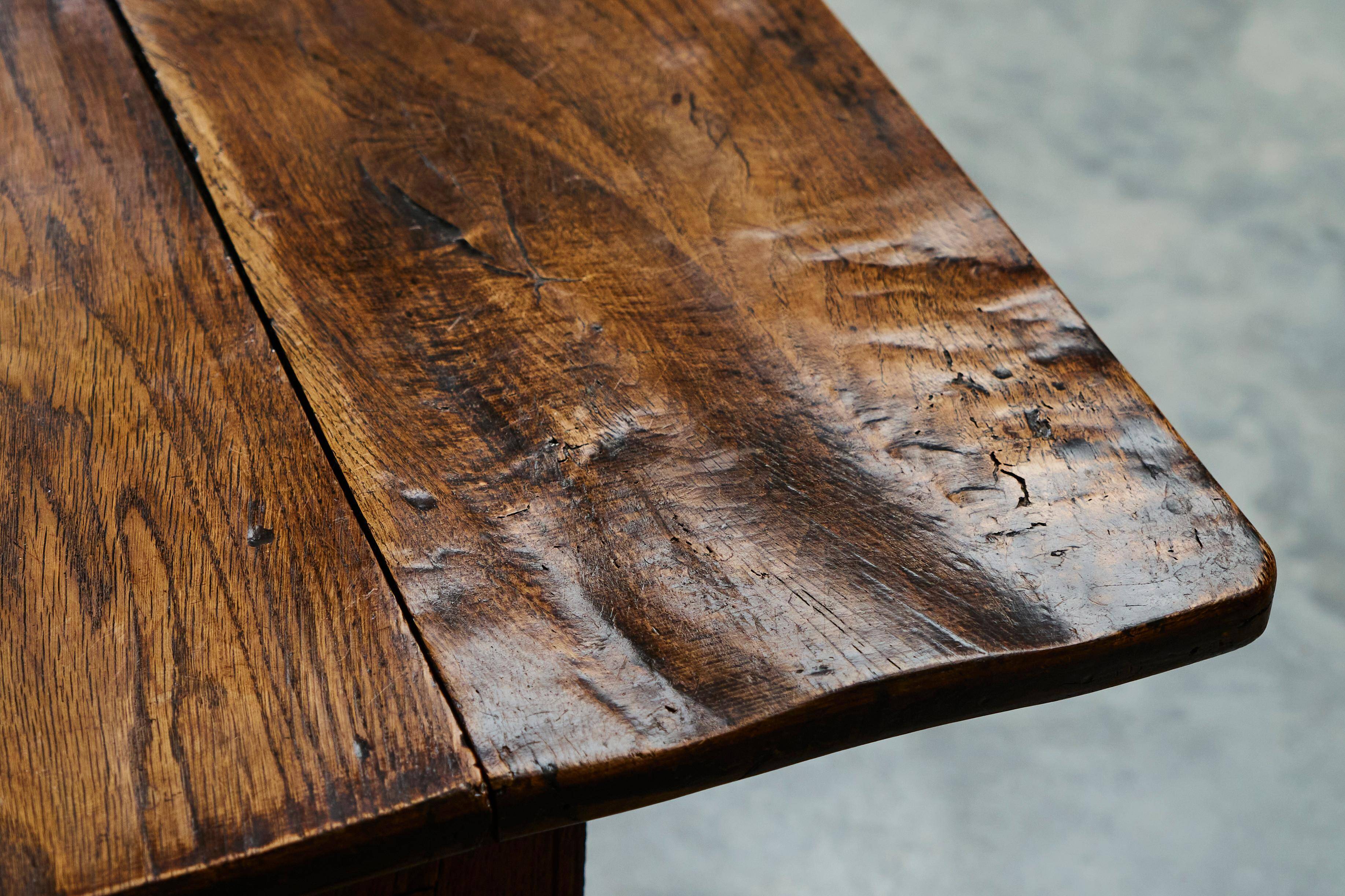 Wabi Sabi style side table in solid oak