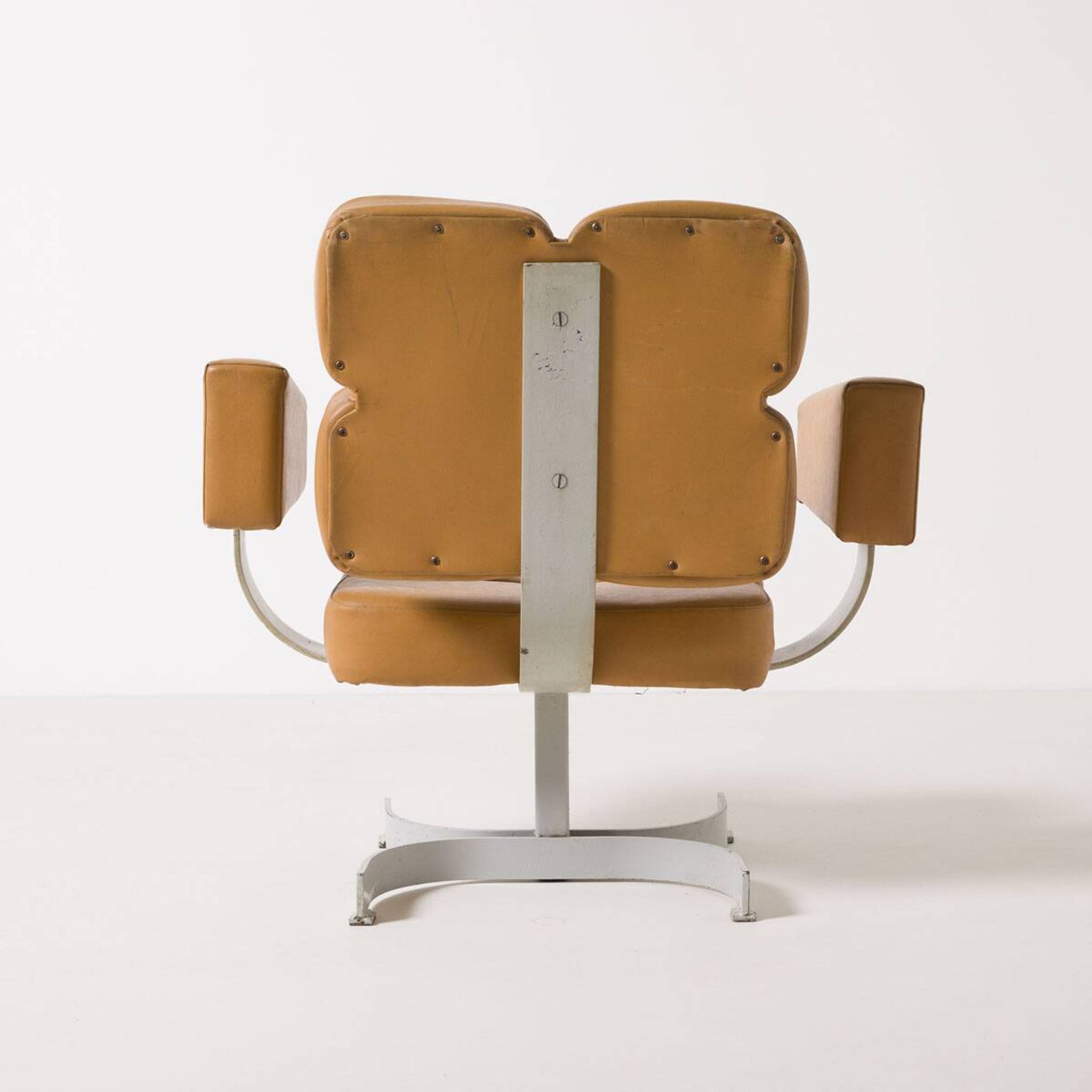 Unique brutalist swivel armchair from former Czechoslovakia, 1970s 1 of 3