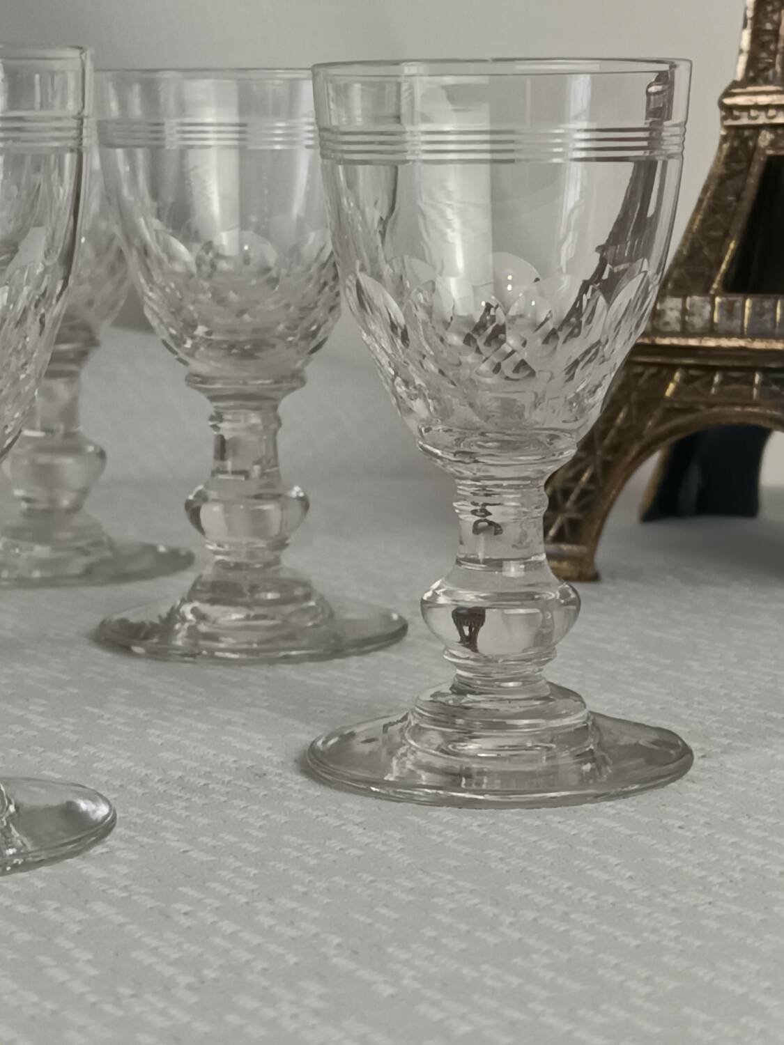 6 Baccarat “Chauny” crystal liqueur glasses