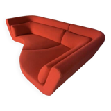 Ligne Roset “Yang” sofa, in red Kvadrat “Divina” fabric