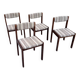 Set of 4 vintage 70s beech chairs