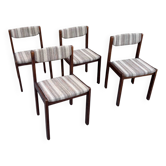 Set of 4 vintage 70s beech chairs