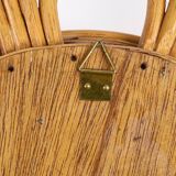 Vintage rattan sun mirror