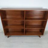 Teak compass foot bookcase shelf