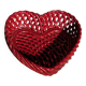 Heart-shaped woven ceramic basket/empty pocket Vallauris 50's