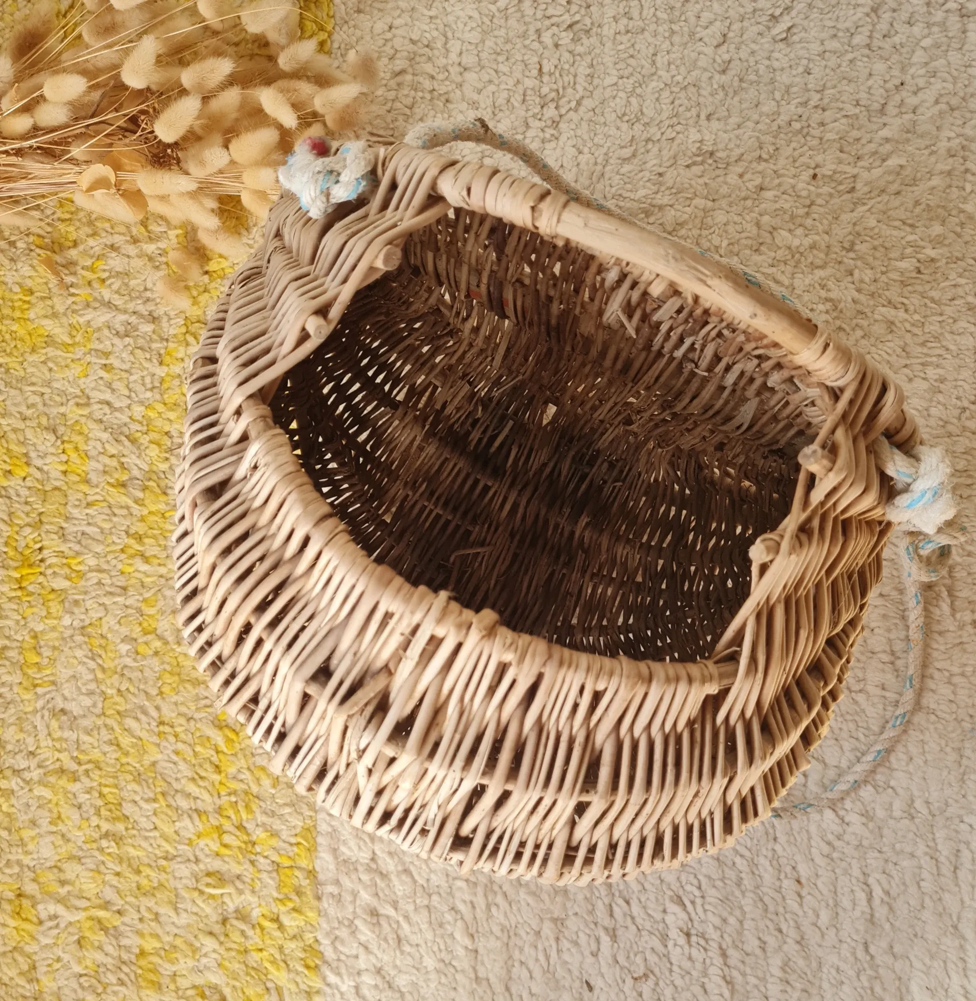 Old Woven Willow Fishing Basket