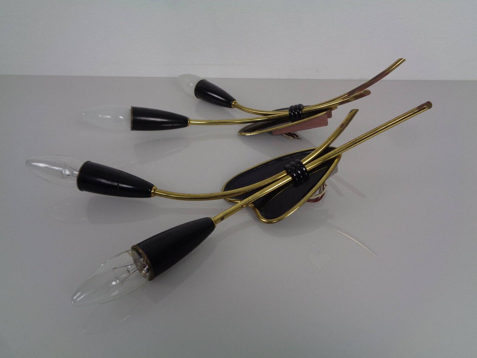 Mid-Century Modern German Wall Lamps, 1950s, Set of 2