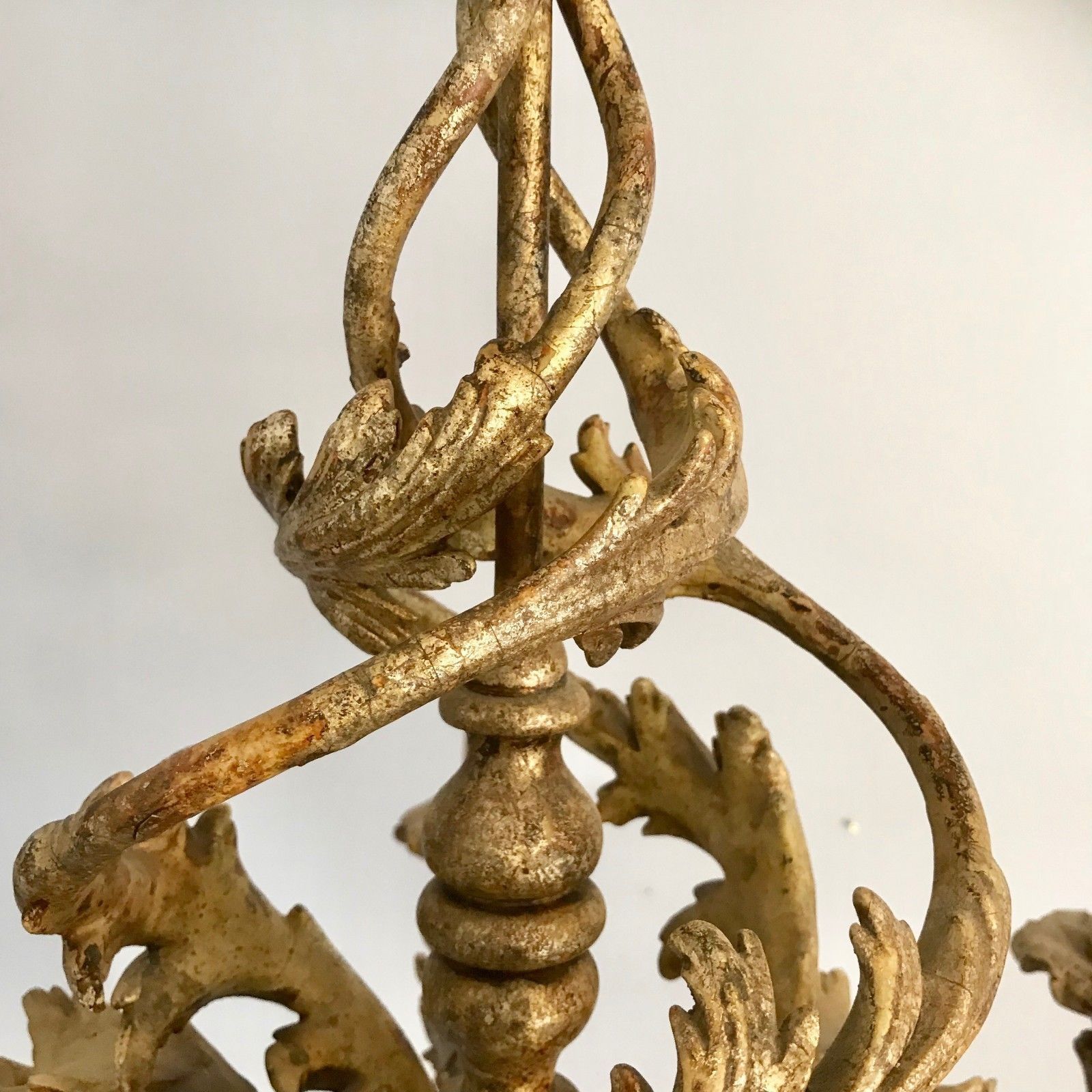 Louis XV Patine style chandelier with ancient Golden Patina Rockery Luster