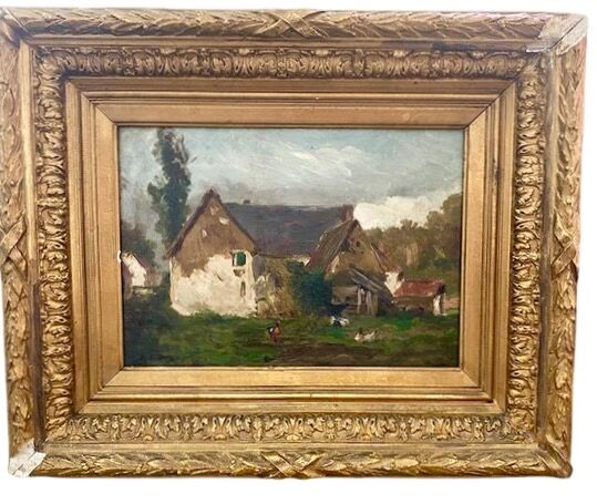 Painting signed henri caron