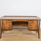 Mid-Century Walnut Desk by Svend Åge Madsen for H.P. Hansen, Denmark, 1960s