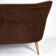 Magnificent vintage 1960s chocolate brown velvet sofa – unique piece.