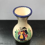 Ancient vase Quimper ceramics painted made a france vintage