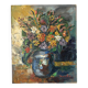 Still life, bouquet, oil with a knife on panel, signed.