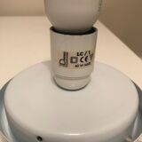 Egg lamp speckled white glass