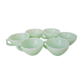 Lot de 6 Tasses à café vert d'eau vintage
